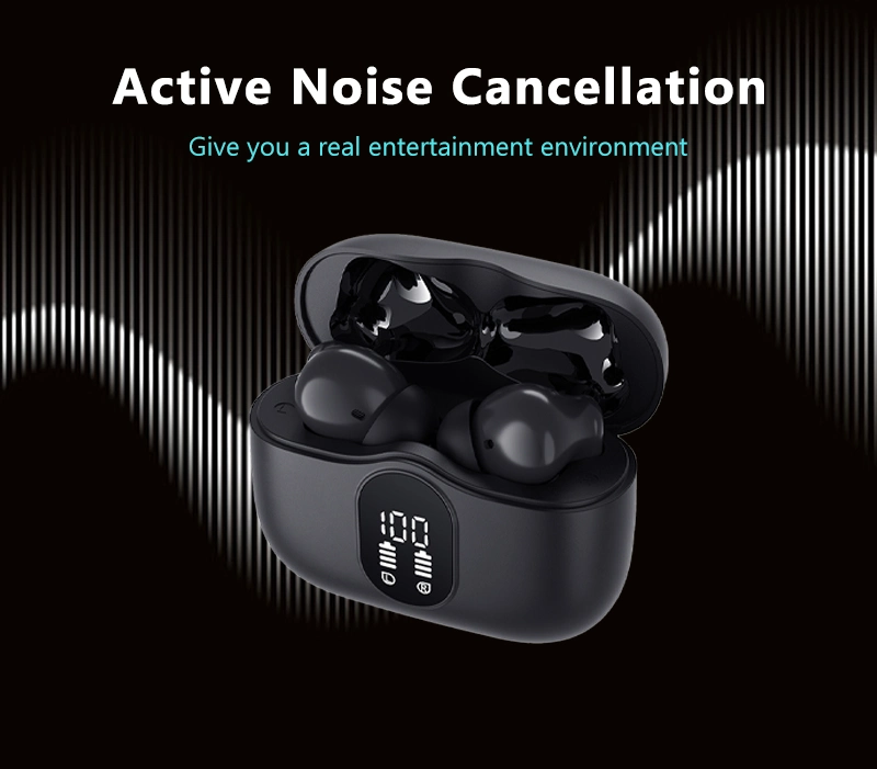 Active Noise Cancelling ANC Touch Control Earbuds True Wireless TWS Earbuds ANC+ ENC Earphone with Battery Display and Bluetooth 5.3