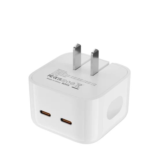 Cargador de portátil de teléfono móvil de carga rápida dual C plegable de 35W