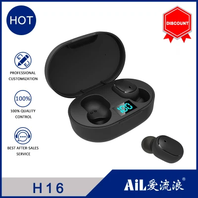 Tws Wireless Bluetooth 5.0 Auriculares 6D Estéreo Pantalla LED Auriculares Pantalla digital para iPhone Huawei Samsung